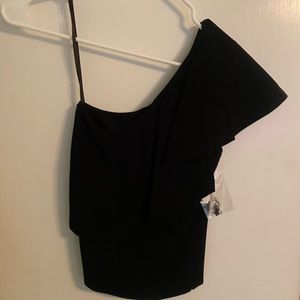 Milly black one shoulder top